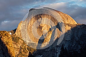 Sunset on Half Dome in Yosemite