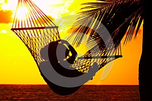 Sunset and hammock