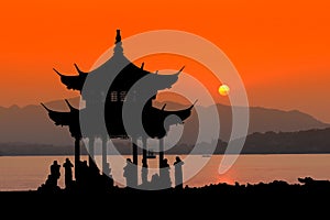 Sunset in Hangzhou