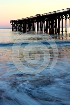 Sunset at the Hearst Pier in San Simeon, California, near Hearst Castle, USA