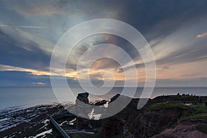 Sunset on Heligoland / Helgoland with the Lange Anna