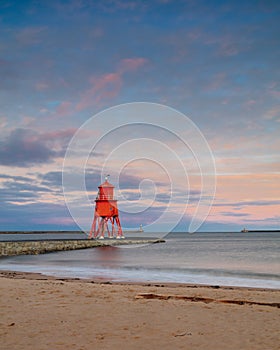 Sunset, Herd Groyne Lighthouse.