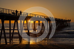 Atardecer Playa muelle 