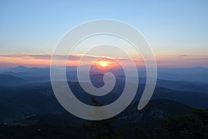 Sunset from a high altitude, Mount Parnitha, Greece