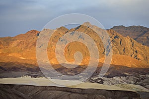 Sunset on the hills above Furnace Creek, Death Valley, California