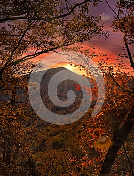 Sunset in the hills of the Smokies