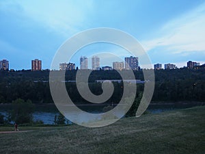 Sunset on the Horizon of Edmonton City