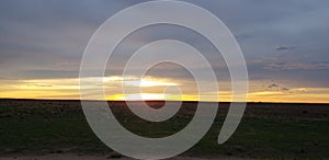 Sunset on the horizon farm life