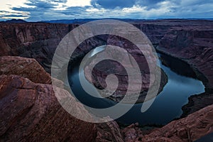 Sunset in Horseshoe Bend, Arizona