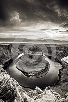 Sunset at Horseshoe Bend - Grand Canyon with Colorado River - Located in Page, Arizona, USA