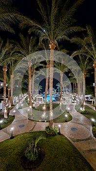 Sunset hotel night egypt nightmode