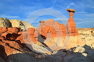 Escalante National Monument, Toadstools Hoodoos in Evening Light, Southwest Desert, Utah, USA