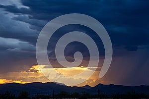 A sunset image of a monsoon