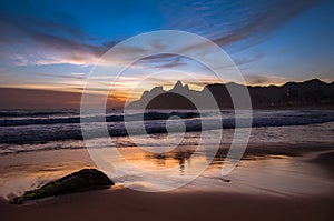 Sunset in Ipanema Beach