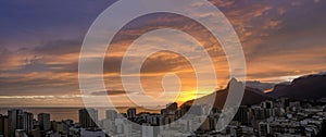Sunset in Ipanema, Rio de Janeiro.