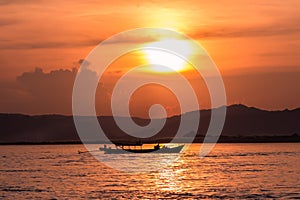 Sunset on the Irrawaddy River