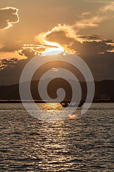 Sunset at the Irrawaddy River