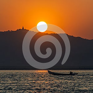Irrawaddy River Sunset - Myanmar (Burma)