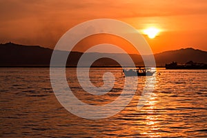 Sunset on the Irrawaddy River