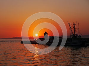 Sunset on the island Brac