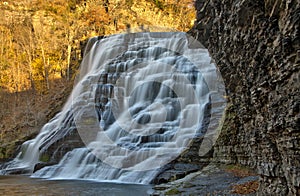 Sunset at Ithaca Falls in rural New York