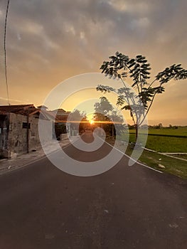 Sunset in javanese indo