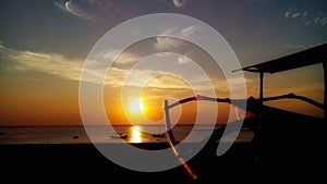 Sunset at jerman beach, bali