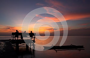 Sunset at the jetty