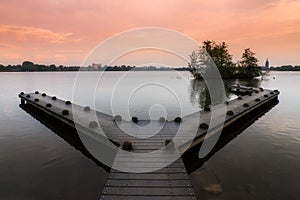 Sunset jetty Amsterdam