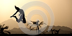 Sunset jumping. 5:40 pm.