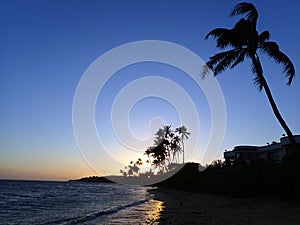 Sunset on Kahala Beach photo