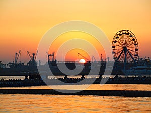 Sunset at Kaohsiung Port photo