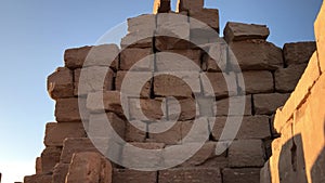 Sunset at Karnak Temple in Luxor, Egypt.