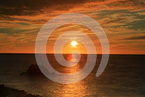 Sunset in kealakekua bay photo