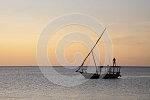 Sunset at Kendwa beach in Zanzibar