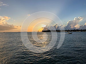 sunset in Key West, Florida at Mallory Square