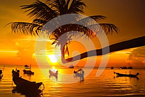 Sunset at kho tao thailand