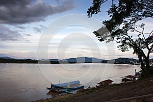 Sunset at Khong river