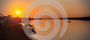 Sunset at Khong river