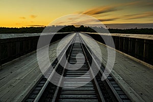 Sunset at Kinzua Bridge - Pennsylvania photo