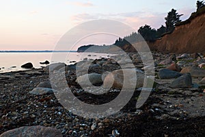 Sunset at Knud beach in Denmark