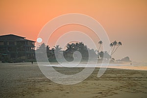 Sunset . Koggala beach, Sri Lanka