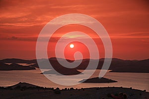 Sunset at Kornati islands, Croatia