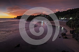 Sunset at the Kukup beach