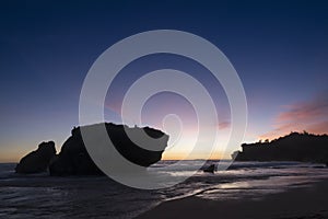 Sunset at the Kukup beach, Jogjakarta, Java, Indonesia