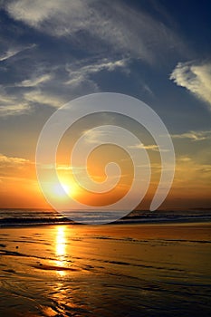 Sunset in Kuta Beach, Bali, Indonesia