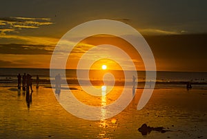 Sunset kuta beach photo