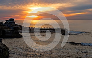 Sunset at the La Jolla cove, San Diego, California