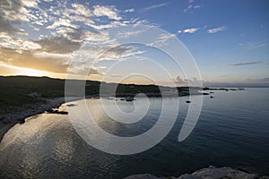 Sunset on La Licciola Beach in Sardinia