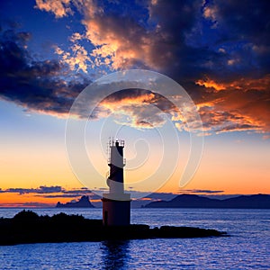 Sunset from La Savina lighthouse in Formentera photo